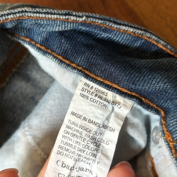 Ban•Jara Super High Rise Loose Fit Distressed 100% Cotton Denim Shorts Size 1/24 - Picture 7 of 9